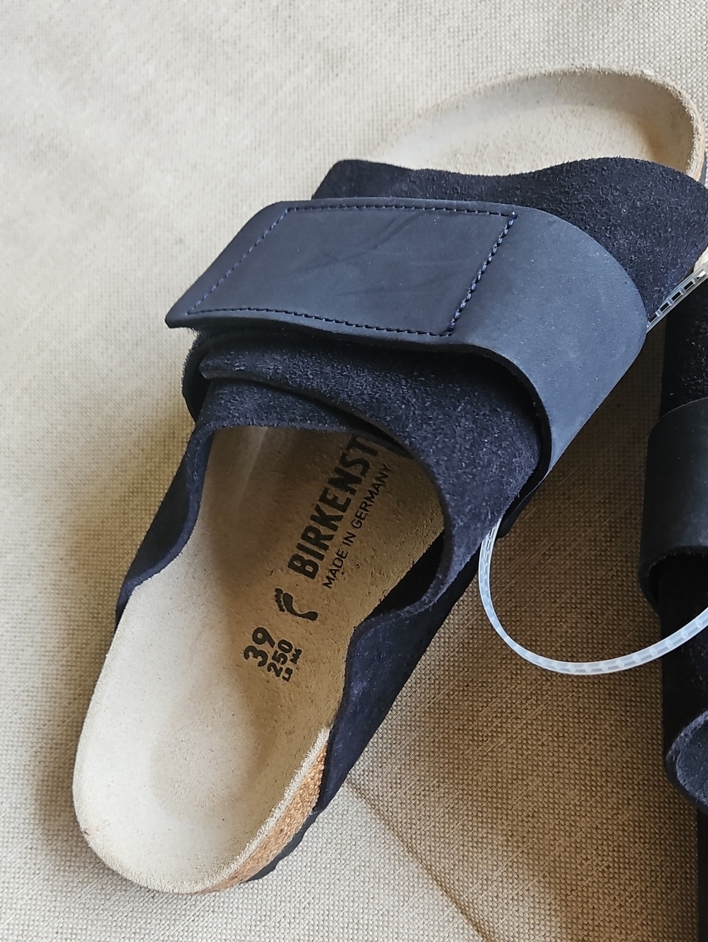 Birkenstock Oita Suede Slides, Dark Navy Blue (Almost Black) Woman's 8, Men's 6